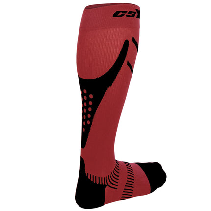 CSX 15-20 mmHg Compression Socks Black on Red