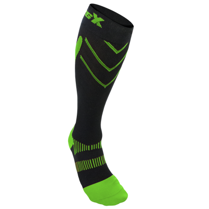 CSX 15-20 mmHg Compression Socks Green on Black