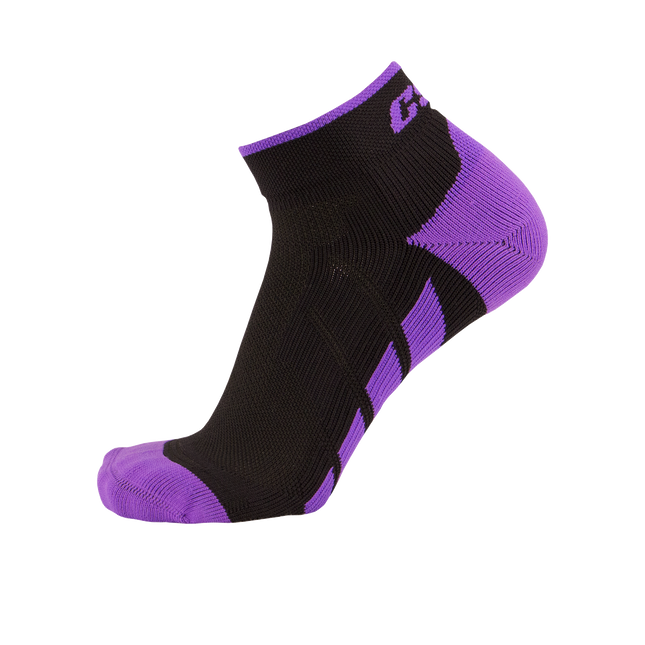 CSX X110 High Cut Ankle Sock PRO Purple on Black