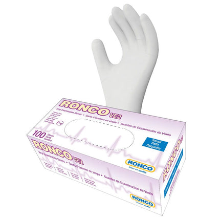 RONCO Vinyl Examination Gloves, Powder Free