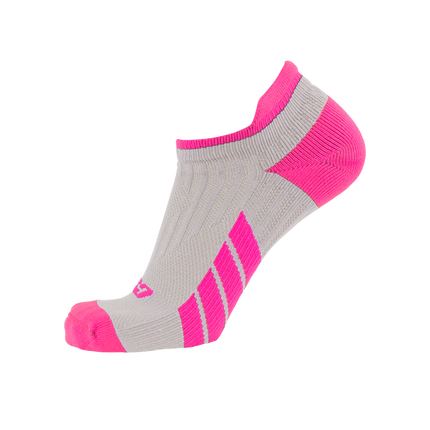 CSX X100 Low Cut Ankle Socks PRO Pink on Grey