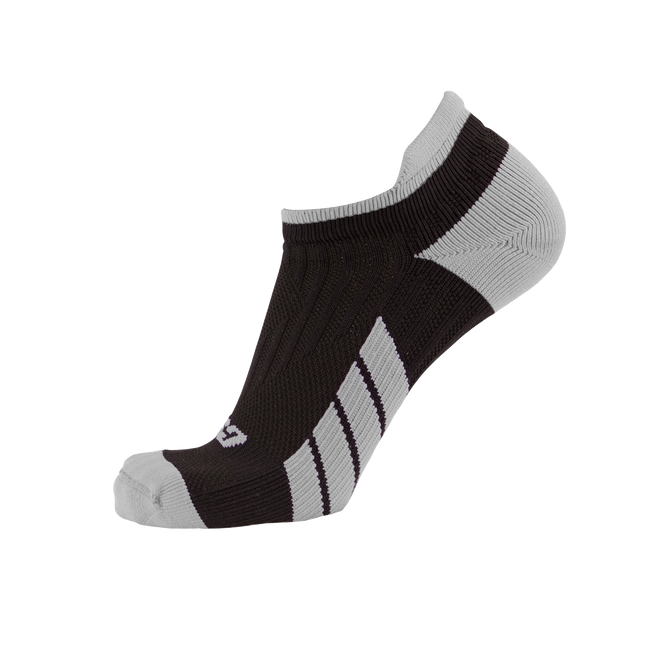 CSX X100 Low Cut Ankle Socks PRO Silver on Black