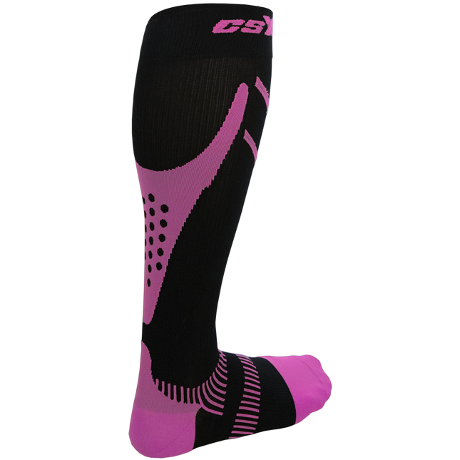 CSX 15-20 mmHg Compression Socks Pink on Black