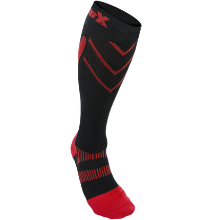 CSX 15-20 mmHg Compression Socks Red on Black