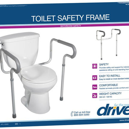 Toilet Safety Frame with Padded Armrests