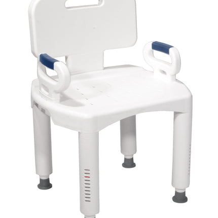 Drive Medical Premium Series Shower Chair with Back and Arms