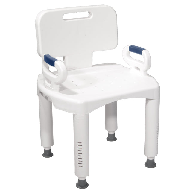 Drive Medical Premium Series Shower Chair with Back and Arms