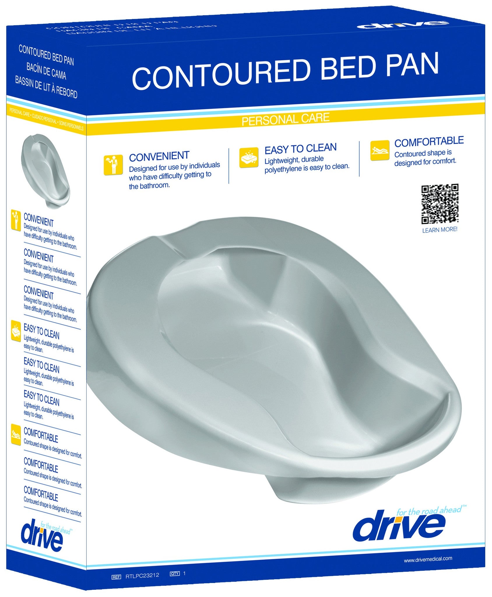 Drive Medical Contoured Bed Pan by Drive Medical – Walton Medical