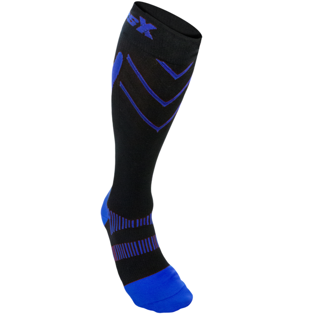 CSX 20-30 mmHg Compression Socks Royal Blue on Black