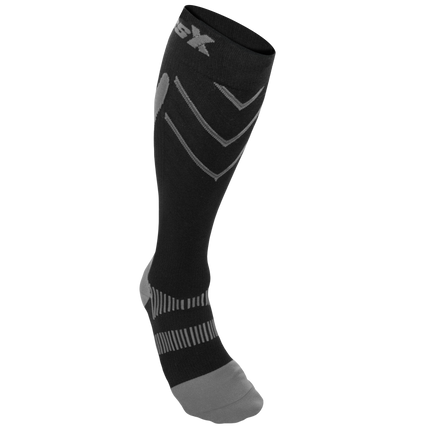 CSX 15-20 mmHg Compression Socks Silver on Black
