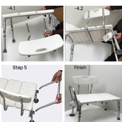 Transfer Bath Bench with Back by MOBB 