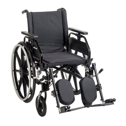 Viper Plus GT Wheelchair with Universal Armrests, Elevating Legrests, 22" Seat