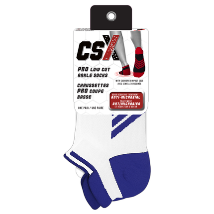 CSX X100 Low Cut Ankle Socks PRO Navy on White