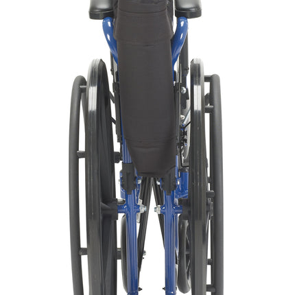 Blue Streak Wheelchair with Flip Back Desk Arms, Elevating Leg Rests, 20" Seat