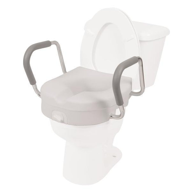 5" Molded Raised Toilet Seat with Removable Arms