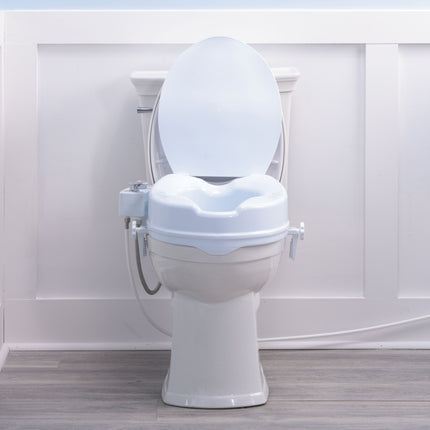 PreserveTech Raised Toilet Seat with Bidet, Ambient & Warm Water