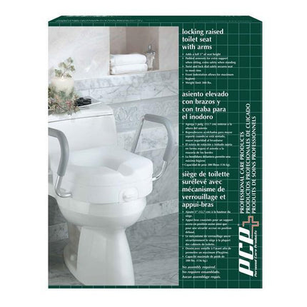 5" Molded Toilet Seat Riser with Arm Rests