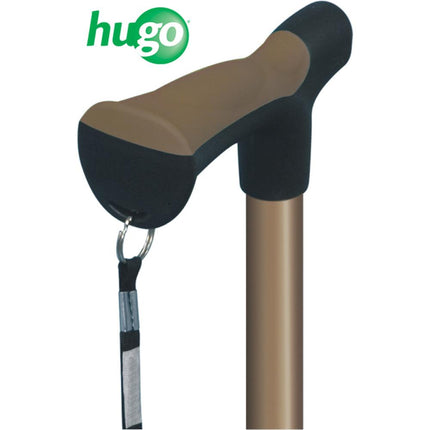 Adjustable Derby Handle Cane with Reflective Strap, Ebony