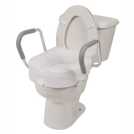 5" Molded Raised Toilet Seat with Removable Arms