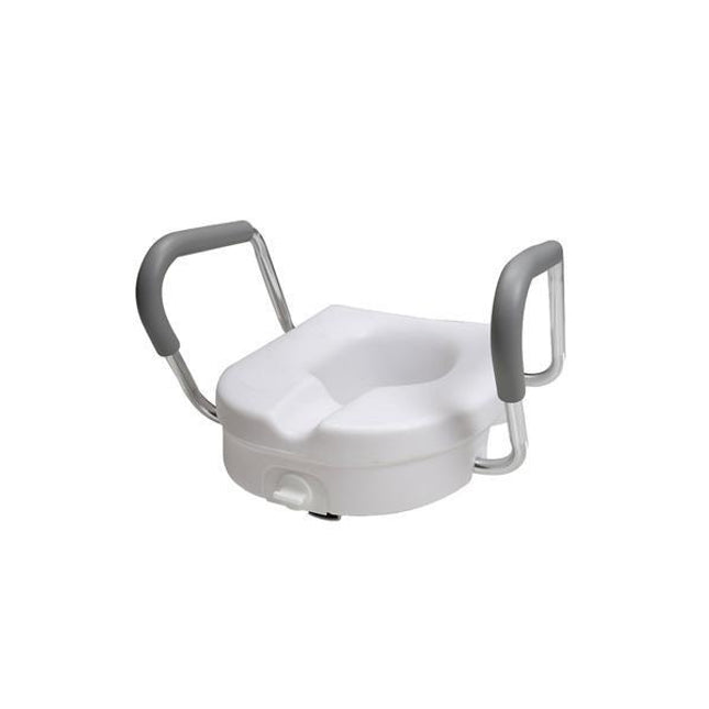 5" Molded Toilet Seat Riser with Arm Rests