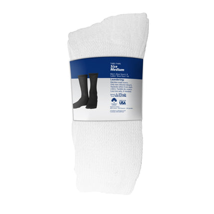  Diabetic Socks with Loose Fit Crew Length 3/Pack