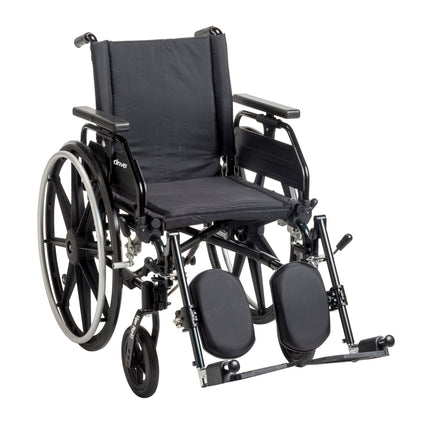 Viper Plus GT Wheelchair with Universal Armrests, Elevating Legrests, 20" Seat