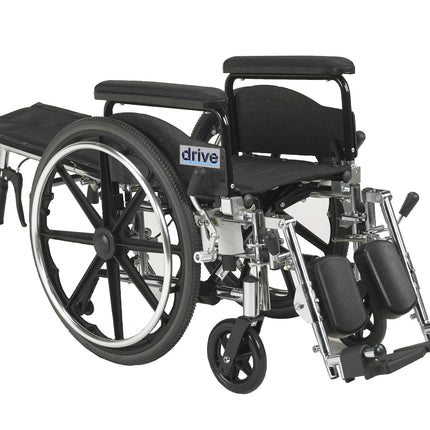 Viper Plus GT Full Reclining Wheelchair, Detachable Full Arms, 18" Seat