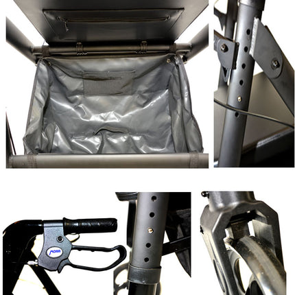 Heavy Duty Aluminum Folding Bariatric Rollator by Mobb