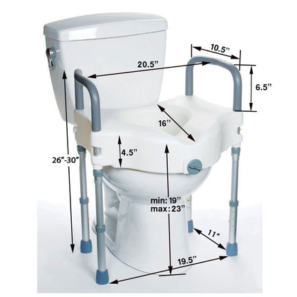 Raised Toilet Seat with Legs