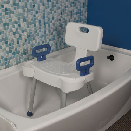 Bathroom Safety Shower Chair with Folding Back