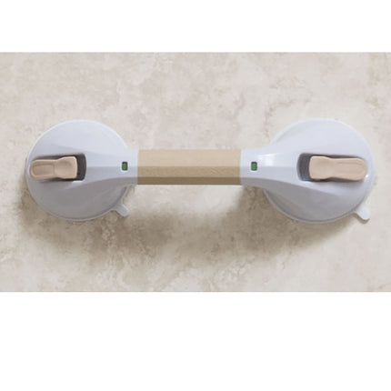 Suction Cup Grab Bar, 12", White and Beige