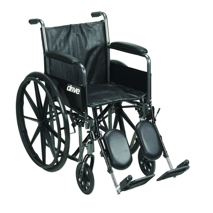 Silver Sport 2 Wheelchair, Detachable Full Arms, Elevating Leg Rests, 16" Seat