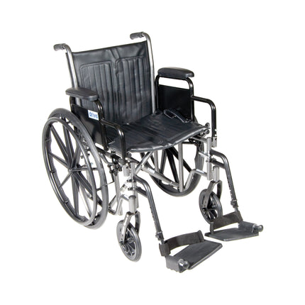 Silver Sport 2 Wheelchair, Detachable Desk Arms, Swing away Footrests, 20" Seat
