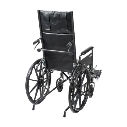 Silver Sport Full-Reclining Wheelchair, Full Arms, 18" Seat