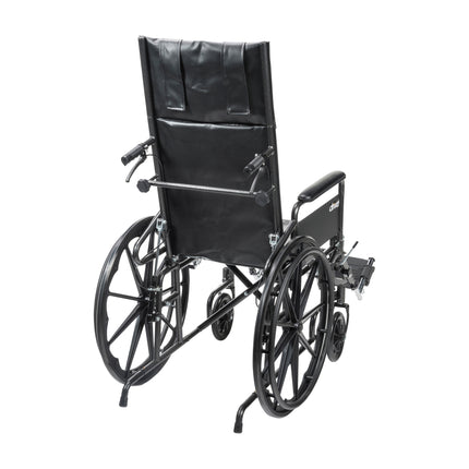 Silver Sport Full-Reclining Wheelchair, Full Arms, 20" Seat