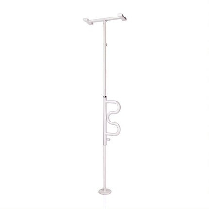 Security Pole & Curve Grab Bar-White