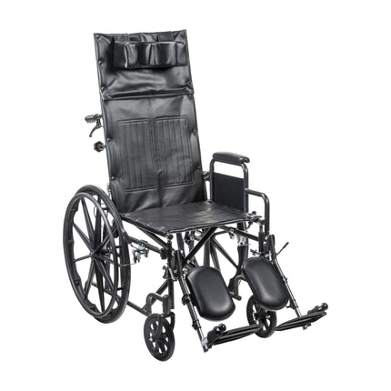 Silver Sport Full-Reclining Wheelchair, Desk Arms, 16" Seat