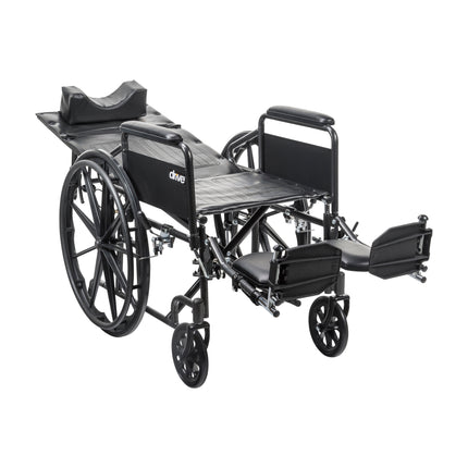 Silver Sport Full-Reclining Wheelchair, Full Arms, 20" Seat