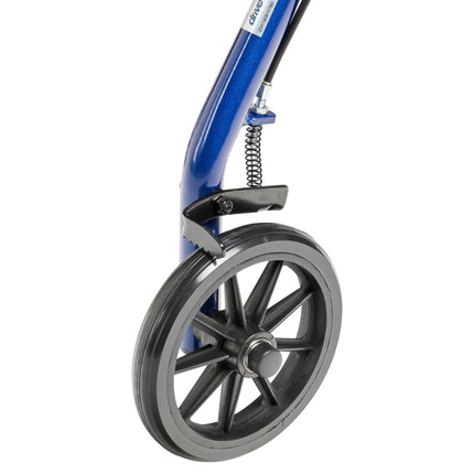 Walker Rollator with 6" Wheels, Fold Up Removable Back Support and Padded Seat, Blue