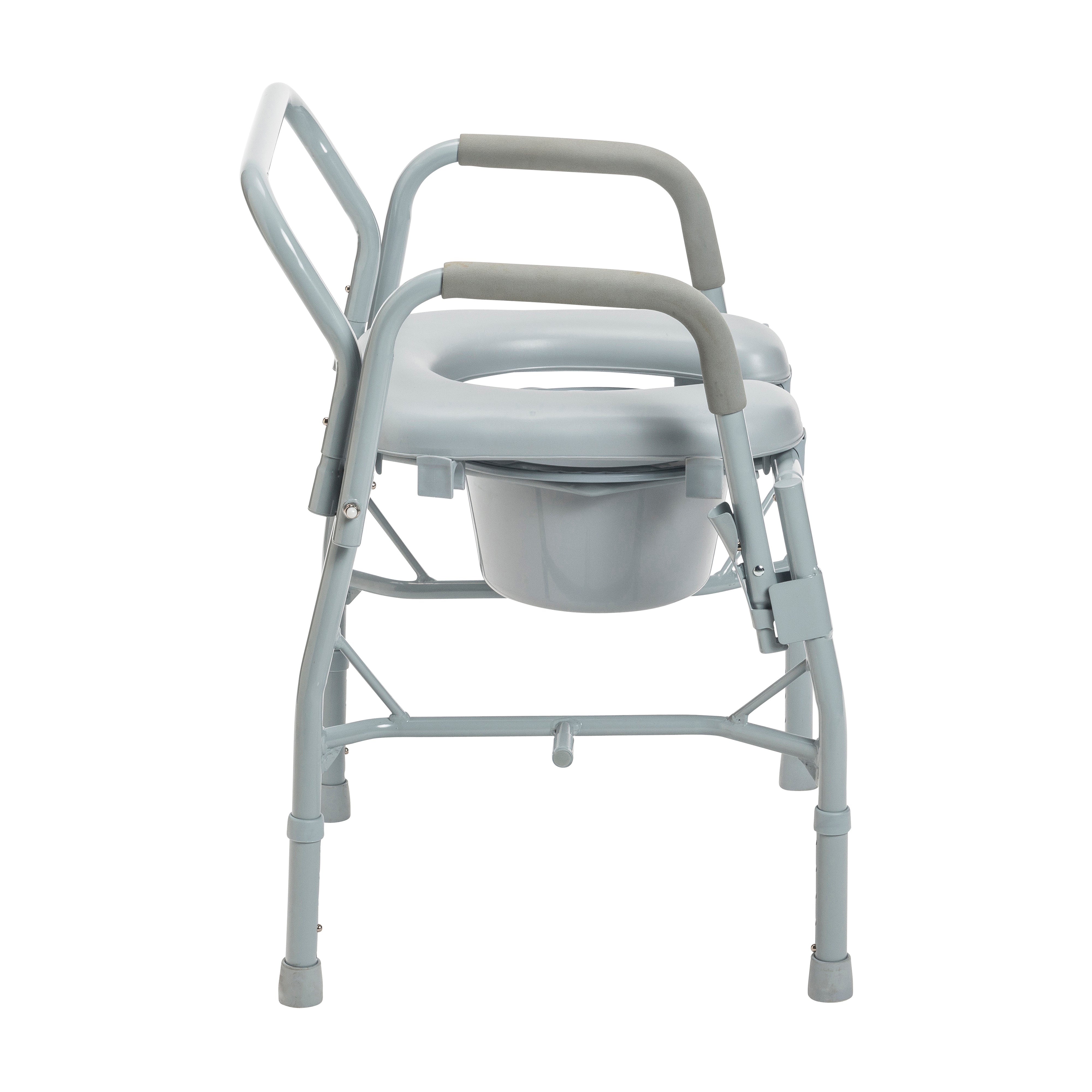 Commode Arm Rest Steel Drop Arm Bedside Commode with Padded Seat and Arms – Walton Medical
